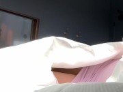 Voyeur Catches Brunette Edging Herself In Hotel Room