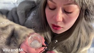 SLAVIC CORE - FROZEN CUM-LOAD DRINKING - Vilu Vidish cut clip
