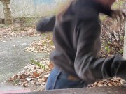 Cute girl fucked hard in an abandoned building - Public Sex - KLX 4/16