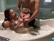 Guy ends up with two girls in jacuzzi 5/16