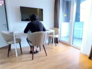 My friend's girlfriend sucks my dick while her boyfriend plays games 16/16