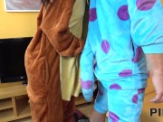 PIE4K. Sex in pajama of the sweet Vanessa Decker and tired guy finished with creampie 4/16