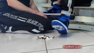 Licking a Crushed Whippet Cookie From Masters Sneaker Soles