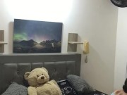 girl with toys fucks her pussy alone. 1/16