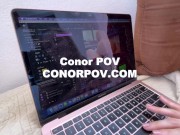 I take a break from working to suck your cock! Molly Pills ft. ConorPOV - POV 4K 1/16