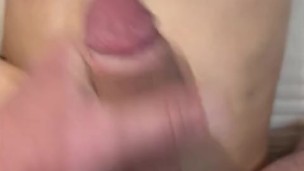 I wake her up to cum on her small tits