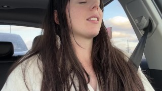Wintery Tim Hortons Drive lors dune visite avec mon vibromasseur Pornhub  !!