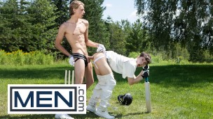 MEN - Sam Ledger Bends Over As Leo Louis Tongue Fucks His Asshole Then Bangs Him In Doggy