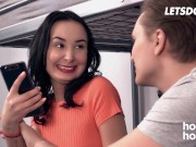 Naughty Brunette Freya Dee Has Her Tight Pussy Banged By Blindfolded Roommate - HORNY HOSTEL 4/16