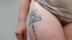 Moaning Milf fucks a sex doll
