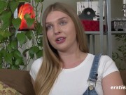 Ersties - Hot Blonde Babe Gets off With a Hitachi While Sticking a Finger Inside 14/16