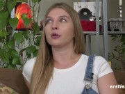 Ersties - Hot Blonde Babe Gets off With a Hitachi While Sticking a Finger Inside 8/16