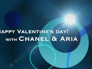 Two Hot Petite Babes Enjoy Tasting Each Other and Cock 1/16