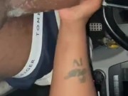 Sucking my dick in the car 16/16