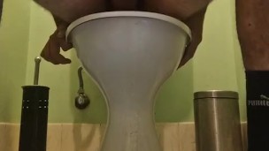 My gf caught me wanking so made me ride her dildo