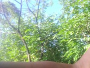 AMATEUR  EBONY 18+PEE  BUSH  ASMR BACKYARD