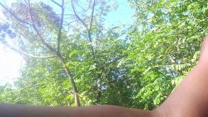 AMATEUR EBONY 18+PEE BUSH ASMR BACKYARD