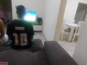 I had to have sex with my husband's friend because of a bet, but I got horny and ended up doing DP w 2/16