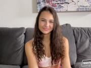 Skinny brunette cutie cannot wait to get creampied 10/16