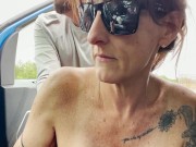 Real couple pulled off road for doggie fuck 12/16