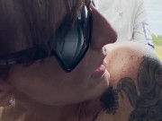 Real couple pulled off road for doggie fuck 13/16