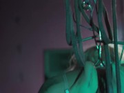 Tattoo Couple suspend together with Hooks and rope - SHIBARI 14/16