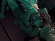 Tattoo Couple suspend together with Hooks and rope - SHIBARI 7/16