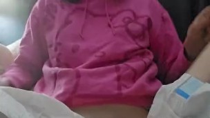 Pup changes diaper