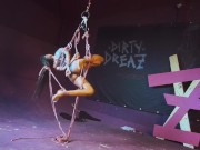 Branding while suspensing in ropes - Bondage Shibari Ritual - Private Sesion 8/16