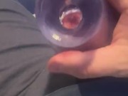 Stroking and moaning big thick cock 14/16