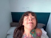 Threesome with stepmother and her stepdaughter after tattooing her 12/16