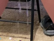 Piss slut putting her piss on toes 6/16