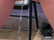 Piss slut putting her piss on toes 9/16