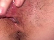 Homemade amateur sextape. Hairy pumped pussy gets a cumshot on valentinesday 1/16
