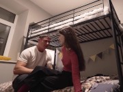 Picked up a cute girl and cum in her mouth in a college dorm 8/16