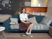 Tiny petite perfect body virgin babe rubbing wet pussy 1/16