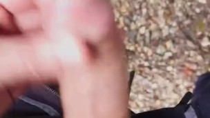 Huge public cumshot 🍌✊💦