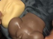 Fantasy FFFM Foursome While Using Fake Pussy Toys To Cum Cover & Clean Up 7/16