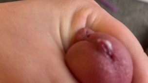 Sensually massaging tip of my cock GROWER NOT A SHOWER