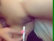 smoking from my pussy - chill and smoke 8/16