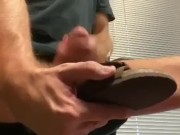 Cumming on young stinky Birkenstock 7/16
