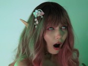 Tempting ELVEN BABE  fingers her pussy and gets a WILD orgasm 16/16