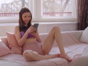 ULTRAFILMS Beautiful Ukrainian model Mila Azul rubbing her pussy in front of the camera 2/16