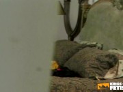 Blonde woman get all tight holes screwed by few guys with big dicks on the bed 3/16