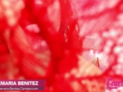 CAMSTER - Anamaria Benitez - Curly And Flirty Redhead Strips And Flaunts Petite Body 2/16