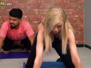 CFNM yoga femdoms jerk guy in group 4/16