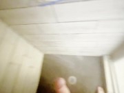 motel desk lady escorts to my room and i jerkoff in the shower