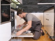 RIM4K. Working repairer gives rimjob and fucks her pussy 2/16