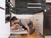 RIM4K. Working repairer gives rimjob and fucks her pussy 4/16