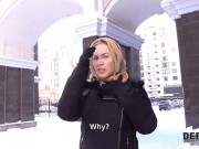 DEBT4k. Fitness trainer Darina dominates debt collector during affair in bedroom 3/16